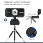 HXSJ S4 1080P Adjustable 180 Degree HD Manual Focus Video Webcam PC Camera with Microphone - Image 6