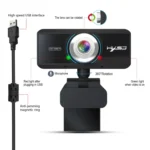 HXSJ S4 1080P Adjustable 180 Degree HD Manual Focus Video Webcam PC Camera with Microphone - Image 8