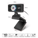HXSJ S4 1080P Adjustable 180 Degree HD Manual Focus Video Webcam PC Camera with Microphone - Image 9