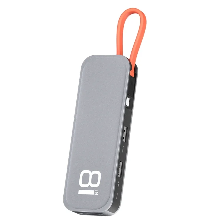 ROCK TR03 8 In 1 Type-C / USB-C to HDMI Multifunctional Extension HUB Adapter