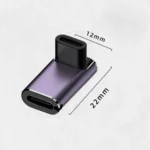 240W USB-C/Type-C Female to USB-C/Type-C Female 40Gbps Stereo Bend Adapter with Light - Image 2