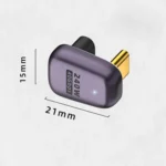 240W USB-C/Type-C Female to USB-C/Type-C Male 40Gbps U-Type Adapter with Light - Image 2