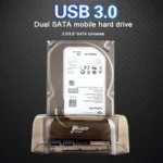 2.5 / 3.5 inch USB3.0 Dual SATA HDD Enclosure with HUB & OTB Function, The Maximum Support Capacity: 16TB - Image 16