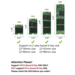 M.2 NGFF to USB-C / Type-C USB 3.1 Interface Aluminum Alloy SSD Enclosure - Image 5