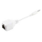 CAT5 RJ45 Socket to 3.5mm 4 Pole Male Plug Audio Ethernet LAN Network Adapter, Total Length: about 13cm - Image 2