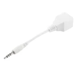 CAT5 RJ45 Socket to 3.5mm 4 Pole Male Plug Audio Ethernet LAN Network Adapter, Total Length: about 13cm - Image 3