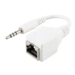 CAT5 RJ45 Socket to 3.5mm 4 Pole Male Plug Audio Ethernet LAN Network Adapter, Total Length: about 13cm - Image 4
