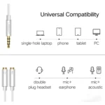 Ugreen 3.5mm Male to 2 x 3.5mm Female Audio Connector Adapter Cable 2 in 1 Microphone + Earphone Splitter Cable Converter - Image 7