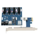 PCI-E to PCI-E Converter Card 1 to 4 1 X Express Card with 4 Ports PCI-E Slots - Image 6