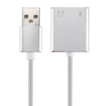 Aluminum Alloy Shell External USB Virtual 7.1 Channel Sound Card with 13cm Cable for PC Laptop - Image 4