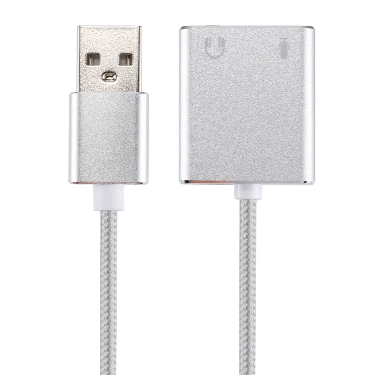 PC7870S_3.webp Aluminum Alloy Shell External USB Virtual 7.1 Channel Sound Card with 13cm Cable for PC Laptop - Image 4
