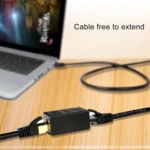 Crystal Network Straight Through Head-line Connector Pair Terminal Female to Double Head RJ45 Interface Extension Device - Image 7