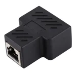 Crystal Network Straight Through Head-line Connector Terminal Female to Female Three Head RJ45 Interface Extension Device - Image 2