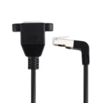 30cm RJ45 Male Bent Upward to RJ45 Female LAN Extension Cable - Image 3