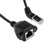 30cm RJ45 Male Bent Upward to RJ45 Female LAN Extension Cable - Image 4