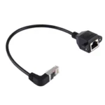 30cm RJ45 Male Bent Down to RJ45 Female LAN Extension Cable - Image 2