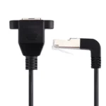 30cm RJ45 Male Bent Down to RJ45 Female LAN Extension Cable - Image 3