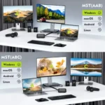 NK-E60 Type-C / USB-C To HDMI, DP DisplayPort Splitter MST Monitor Switcher - Image 9