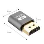VGA Virtual Display Adapter HDMI 1.4 DDC EDID Dummy Plug Headless Display Emulator - Image 3