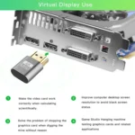 VGA Virtual Display Adapter HDMI 1.4 DDC EDID Dummy Plug Headless Display Emulator - Image 6
