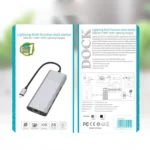 79591 6 in 1 8 Pin to RJ45 + HDMI + 8 Pin Charging + 3 USB 2.0 Ports Multifunctional HUB Converter Docking Station - Image 5