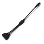 1 to 2 Socket LAN Ethernet Network CAT5 RJ45 Plug Splitter Adapter, Cable Length: 25cm - Image 3