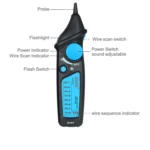 BSIDE FWT81 RJ11 / RJ45 Telephone Wire Tracker Toner Ethernet LAN Network Cable Tester - Image 6