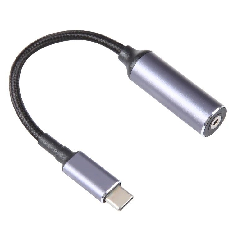 PC8547_1.webp USB-C / Type-C Male to 2.5x0.7mm Female Nylon Braided Adapter Cable - Image 2