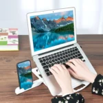 General-purpose Increased Heat Dissipation For Laptops Holder, Style: with Mobile Phone Holder with Rotation - Image 7