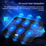 ICE COOREL Notebook Computer Base Speed Control Silent Six-fan Cooling Holder Cooling Rack, Style: Flagship - Image 8