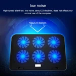 ICE COOREL Notebook Computer Base Speed Control Silent Six-fan Cooling Holder Cooling Rack, Style: Flagship - Image 9
