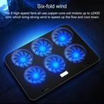 ICE COOREL Notebook Computer Base Speed Control Silent Six-fan Cooling Holder Cooling Rack, Style: Flagship - Image 10