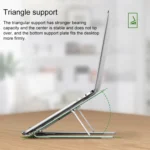 Portable Adjustable Laptop Stand Desktop Lifting Height Increase Rack Folding Heat Dissipation Holder, Style: Fan - Image 3