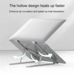 Portable Adjustable Laptop Stand Desktop Lifting Height Increase Rack Folding Heat Dissipation Holder, Style: Fan - Image 4