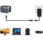 1m 22AWG 5.5 x 2.1mm Female to Male DC Power Supply Plug Extension Cable for Laptop - Image 6