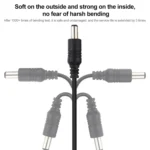 2m 22AWG 5.5 x 2.1mm Female to Male DC Power Supply Plug Extension Cable for Laptop - Image 5
