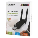 EDUP EP-AC1625 600Mbps 2.4G / 5.8GHz Dual Band Wireless 11AC USB 2.0 Adapter Network Card with 2 Antennas for Laptop / PC - Image 7