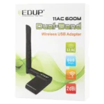 EDUP EP-AC1635 600Mbps Dual Band Wireless 11AC USB Ethernet Adapter 2dBi Antenna for Laptop / PC - Image 6