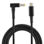 PD 100W 5.5 x 1.7mm Male Elbow to USB-C / Type-C Male Nylon Weave Power Charge Cable, Cable Length: 1.7m - Image 2