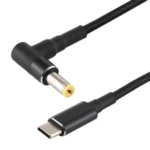 PD 100W 5.5 x 1.7mm Male Elbow to USB-C / Type-C Male Nylon Weave Power Charge Cable, Cable Length: 1.7m - Image 3