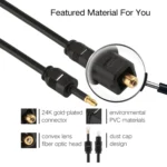 2m OD4.0mm Toslink Male to 3.5mm Mini Toslink Male Digital Optical Audio Cable - Image 3