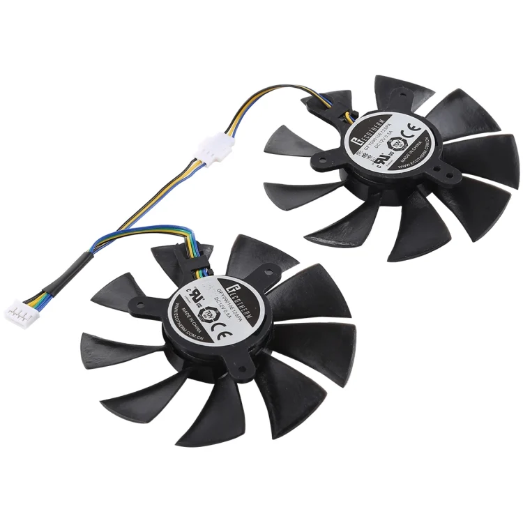 PC9109_2.webp DC 12V 0.5A 4 Pin Female Original Desktop Computer Radiator Cooling Fan CPU Cooling Fan, Diameter: 8.5mm, Pairs - Image 3