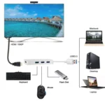 4 in 1 USB 3.0 to 3 x USB 3.0 + HDMI Adapter - Image 6