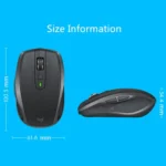 Logitech MX Anywhere 2S 4000DPI Bluetooth + Unifying Dual-mode Rechargeable Symmetrical Design Wireless Optical Gaming Mouse - Image 5