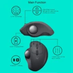Logitech MX ERGO 440DPI Bluetooth + Unifying Dual-mode Wireless Trackball Optical Mouse - Image 11