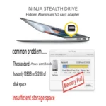 BASEQI Hidden Aluminum Alloy SD Card Case for Lenovo YOGA 2 Pro Laptop - Image 7