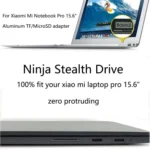 BASEQI Hidden Aluminum Alloy SD Card Case for Xiaomi Pro 15.6 inch MX150 Laptop - Image 6