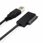 Professional USB 2.0 to 7+6Pin Slimline SATA Cable Adapter Indicator - Image 2