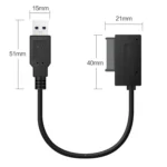 Professional USB 2.0 to 7+6Pin Slimline SATA Cable Adapter Indicator - Image 4