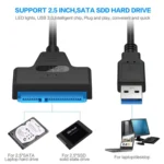 Professional SATA to USB 3.0 Cable Adapter 2.5 inch SSD Hard Drive Expanding Connector - Image 4